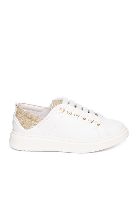 White/platinum leather sneaker UMA PARKER NEW YORK | 1010124PELLE-BIANCO/PLATINO